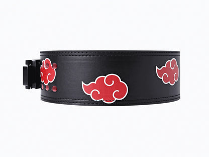 Adjustable Lever Leather Cloud Pattern Powerlifting Belt