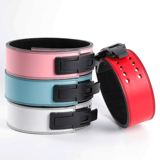 Custom Powerlifting Leather Belt with Adjustable Lever