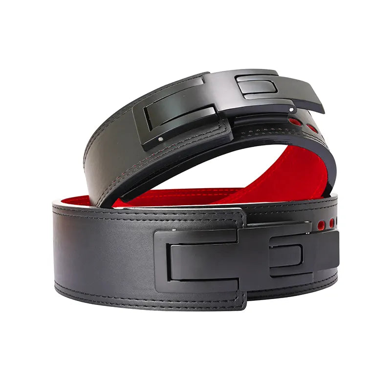 Adjustable Lever Leather Powerlifting Belt