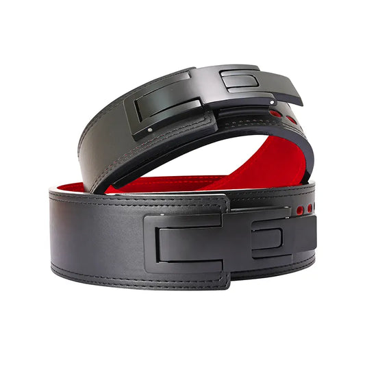 Adjustable Lever Leather Powerlifting Belt