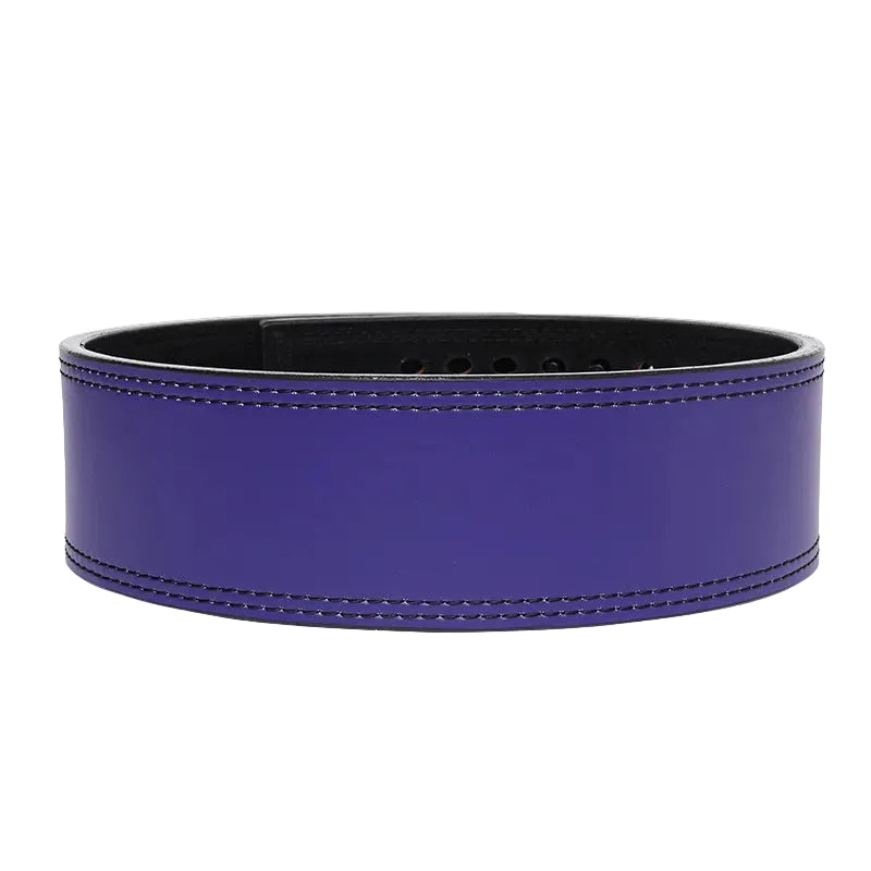 Adjustable Lever Leather Powerlifting Belt - Purple