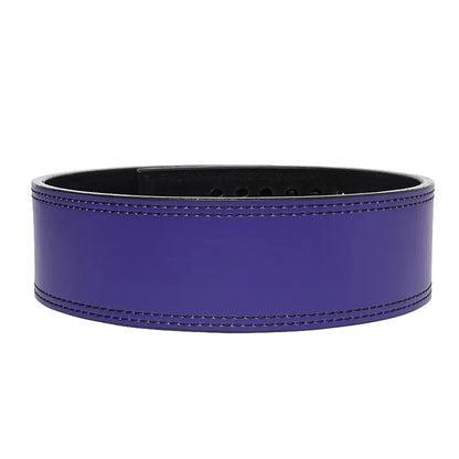 Adjustable Lever Leather Powerlifting Belt - Purple